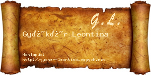 Gyökér Leontina névjegykártya